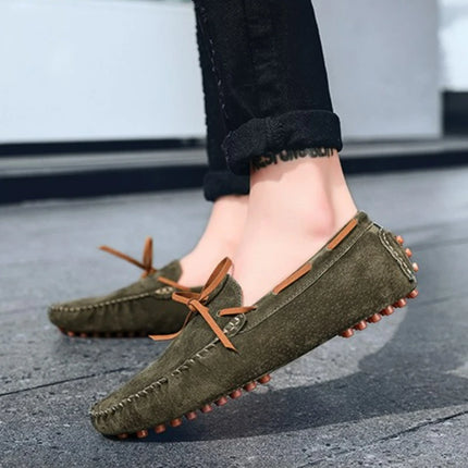 Scarpe casual da uomo Mocassini in pelle scamosciata Scarpe classiche in pelle Scarpe da guida morbide Mocassini di lusso Slip on caldi Scarpe da uomo Taglie forti 38-49