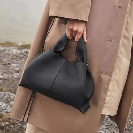 Borsa Hobo da Donna, in Morbida Pelle Martellata con Manico Superiore e Tracolla Regolabile per Lavoro, Viaggi e Outfit Quotidiani