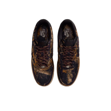 Nike Air Force 1 Low Top Scarpe da Skateboard Unisex Marrone IH1221-900