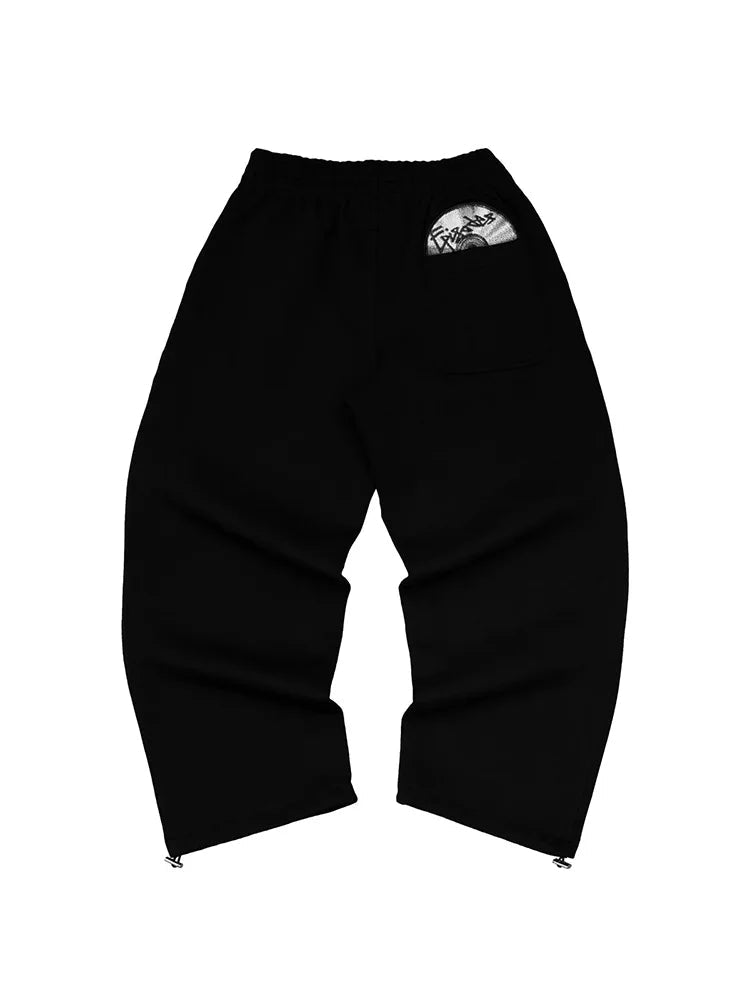 2026 Trendy High Street Retro Casual Streetwear Men's Sports Suit Y2K Harajuku Embroidered Hoodie men Hip-hop Loose Sweatpants PlatiNum
