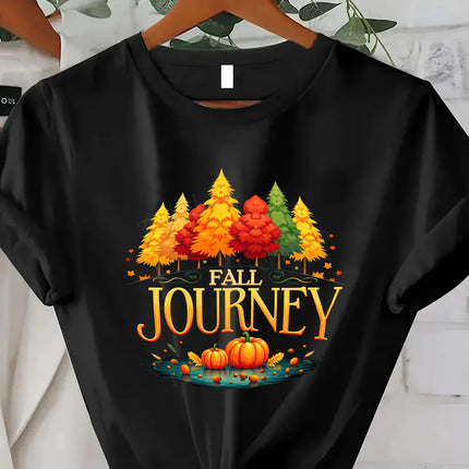 Comoda maglietta da donna con stampa "T-shirt con bouquet di mais del raccolto autunnale - Stile festivo della stagione autunnale"