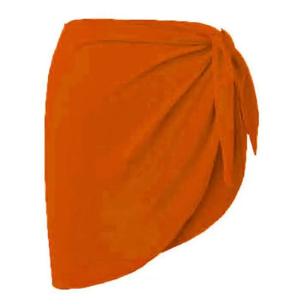 Gonna corta Sarongs corti Copricostume in chiffon Copricostume Sciarpa Copricapo corto da spiaggia Avvolgente trasparente da donna platinumshop