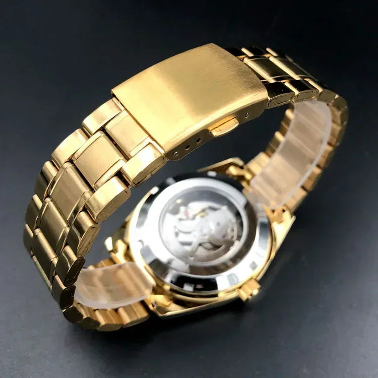 Orient Double Lion Classic Watch Series Orologio da uomo con cinturino in acciaio inossidabile Tourbillon meccanico automatico multifunzione di lusso platinumshop