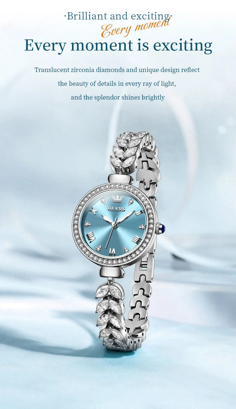 OLEVS 9971 orologio al quarzo per donna scala romana abito elegante orologio da donna moda impermeabile luminoso orologio a mano di lusso originale platinumshop