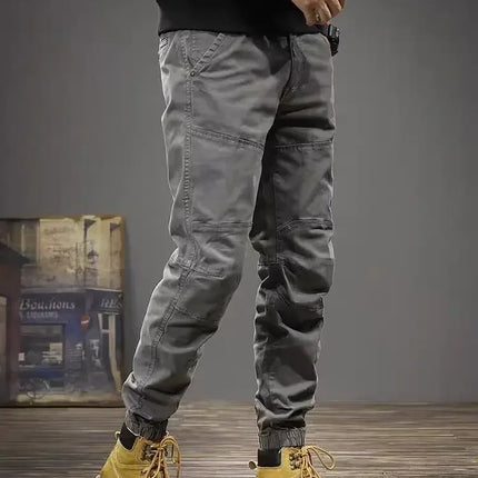 Grey Men's Cargo Pants Multipockets Black Male Trousers Multi Pocket Slim Techwear Harajuku Korean Style Cotton Nylon Y2k Luxury