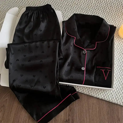 Pigiama floreale da donna della nuova estate Ragazze Estate Piccoli pantaloni freschi a maniche corte Abito da casa in raso di seta ghiacciata Foto reali platinumshop
