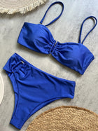 Bikini a Fascia Push-Up Donna 2024, Costume da Bagno Sexy Femminile, Set Bikini Brasiliano con Perizoma, Tinta Unita, Abbigliamento da Spiaggia platinumshop