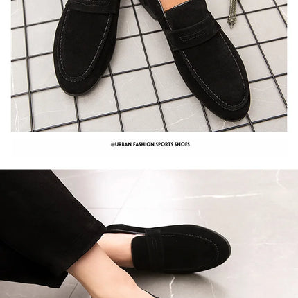Nuovi uomini in pelle scamosciata scarpe casual comfort traspirante slip-on scarpe da guida da uomo moda maschile scarpe pigre mocassini di marca di lusso mocassini