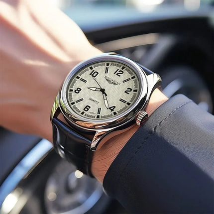 Orologio da polso da uomo delle migliori marche Orologio da uomo impermeabile da lavoro di lusso per uomo Orologio al quarzo Orologi da uomo in pelle reloj + scatola regalo da uomo platinumshop
