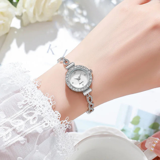 Orologio da donna con strass alla moda, bracciale da donna, orologi al quarzo, orologio Relogio platinumshop