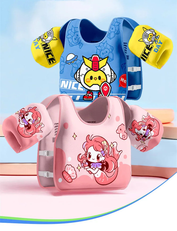 Rooxin Gilet da nuoto senza gonfiaggio Gilet di galleggiamento Anello da nuoto Tubo Accessorio da nuoto per sport acquatici Anello da braccio per nuoto Galleggiante per piscina