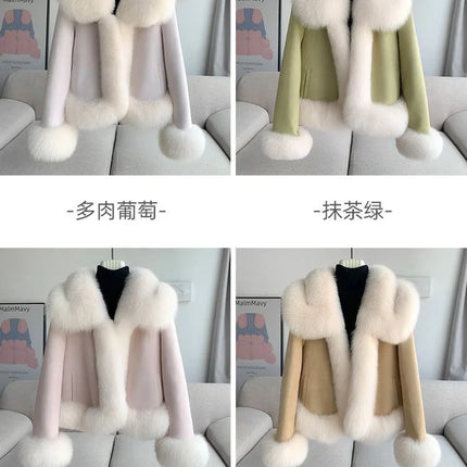 2026 Winter New Faux Fur Jacket Women's Overcoat Fashion Loose Thickened Warm Parker Coat Women's Down Jacket Outwear Casaco