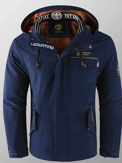 New Men's Trend Fashion Casual Windproof Waterproof Soft Shell Warm Coat Outdoor Sports Jogging Multi-Function Hooded Jacket