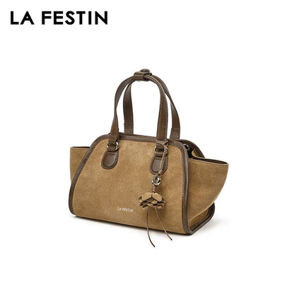 LA FESTIN Original Brand Women's Bag Shoulder Bag Leather Handbag 2025 New Dumpling Bag Fashion Crossbody Bag Lady Wallet