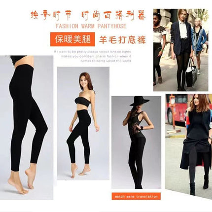 High-quality Sheep Hot Sales Leggings Women Autumn Winter Wool Long Elastic Ladies Fashionable Versatile Basic Style Warm Pants PlatiNum