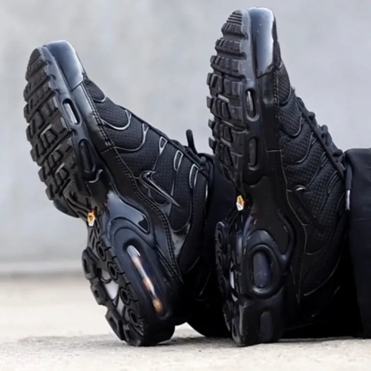 Nike Men's Air Max Plus TN Triple Black Versatile Air Cushion Anti-Slip Comfortable Outdoor Casual Sneakers 604133-050