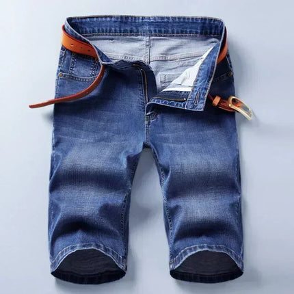 Pantaloncini di jeans da uomo estivi sottili dritti classici firmati jeans corti da lavoro marchio di abbigliamento pantaloncini maschili casual coreani elasticizzati