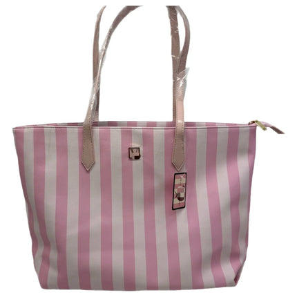 New Lightweight Striped Shoulder Bag, Women's Outdoor Bucket Bag, Oxford Fabric, Large Size with Zipper Closure
