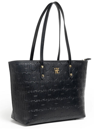 CH 2026 New Embossed Tote Bag Set 2Pcs Large Capacity Shoulder Bag with Pouch Luxury Designer Handbag for Women PlatiNum