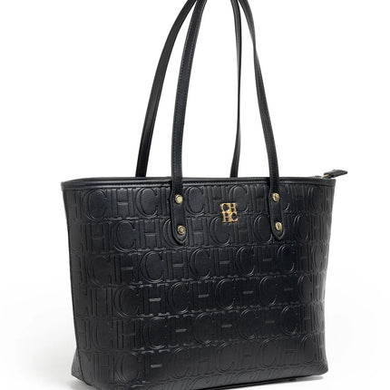 CH 2026 New Embossed Tote Bag Set 2Pcs Large Capacity Shoulder Bag with Pouch Luxury Designer Handbag for Women PlatiNum
