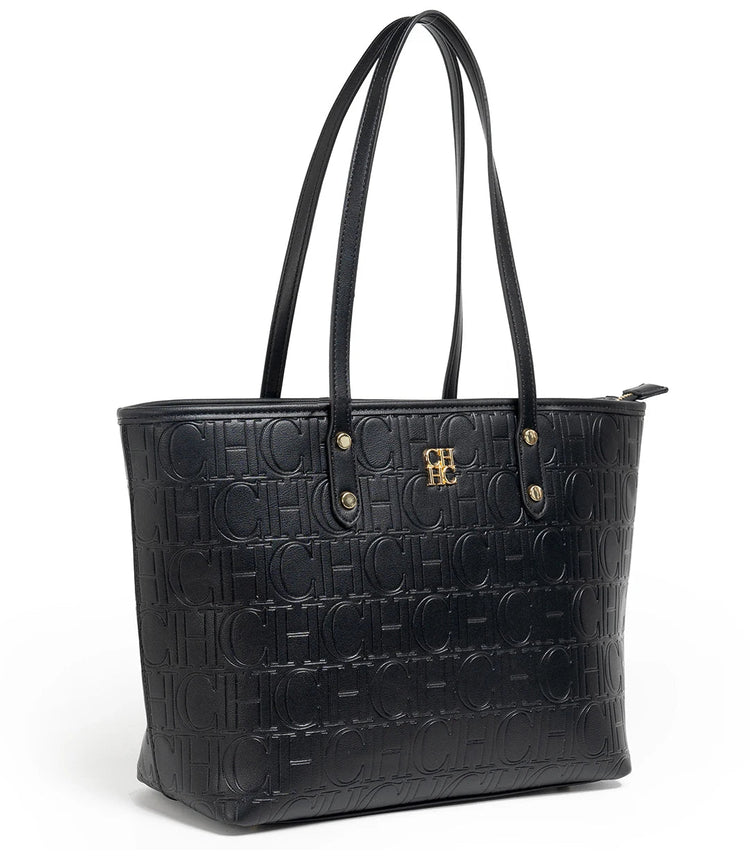 CH 2026 New Embossed Tote Bag Set 2Pcs Large Capacity Shoulder Bag with Pouch Luxury Designer Handbag for Women PlatiNum