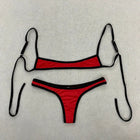 Bikini Estivo Sexy da Donna con Blocchi di Colore, Spalline Regolabili, Schiena Scoperta, Stile Europeo e Americano, Set da Spiaggia Due Pezzi platinumshop