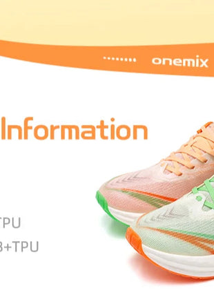 ONEMIX 2025 Estate Autunno Scarpe da corsa per uomo Design leggero Maratona ad asciugatura rapida Supporto per assorbimento degli urti Scarpe da ginnastica maschili platinumshop