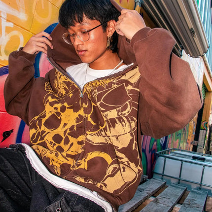 Jojo Bizarre Adventure Star Design Hoodies Women Men Zip Anime Hoodie Harajuku Streetwear Sweatshirt Y2k Men Clothing