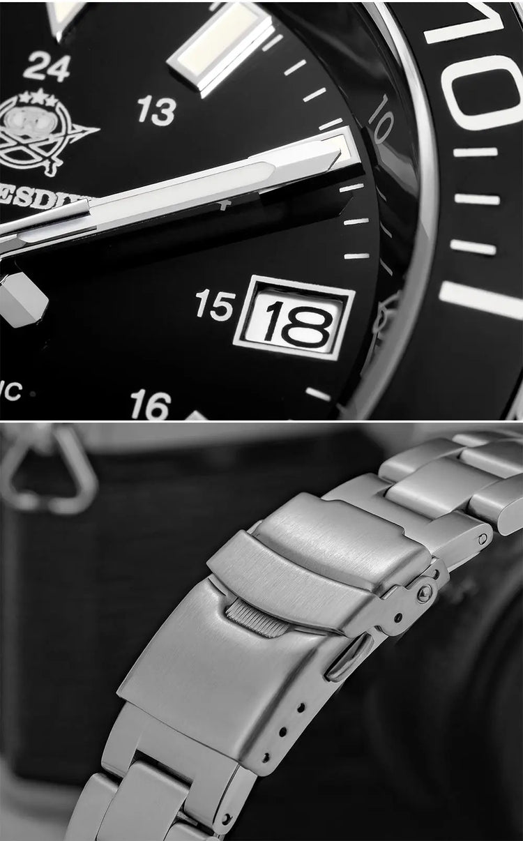 ADDIESDIVE Men's Watch 8215 Mechanical Sapphire Luminous Diving Watch 200m Ceramic Bezel Automatic Watch Clock Gift Watch AD2504