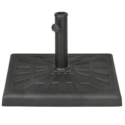 2 Pezzi Pesi per Base Ombrellone a Sbalzo 80kg Acqua/105kg Acqua e Sabbia, Pesi Pesanti per Supporto Ombrellone da Esterno Nero