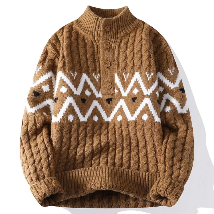 Mens Knit Sweater Autumn Winter Pullover Korean Soft Heavyweight Knit Polo Sweaters Minimalist Long Sleeve Casual Top