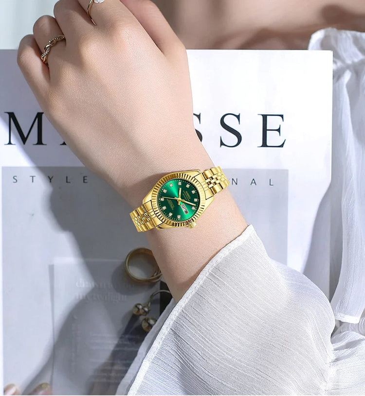 NIBOSI Orologi da donna con diamanti Orologio da donna casual di moda di lusso delle migliori marche Orologio da donna con data settimanale automatica impermeabile Reloj platinumshop