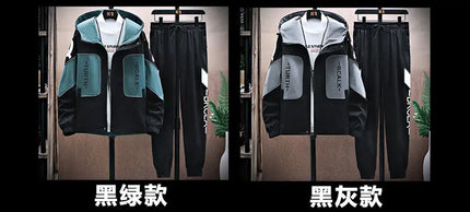 Spring Autumn New Tracksuits Men Set Casual Hooded Jacket Pants Sweatshirt Sportswear Coats Men Jacket+Pant Suits