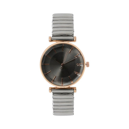 Orologio al quarzo da donna in cristallo semplice blu tesoro di lusso Orologio casual con cinturino elasticizzato in acciaio inossidabile Orologio da donna alla moda platinumshop