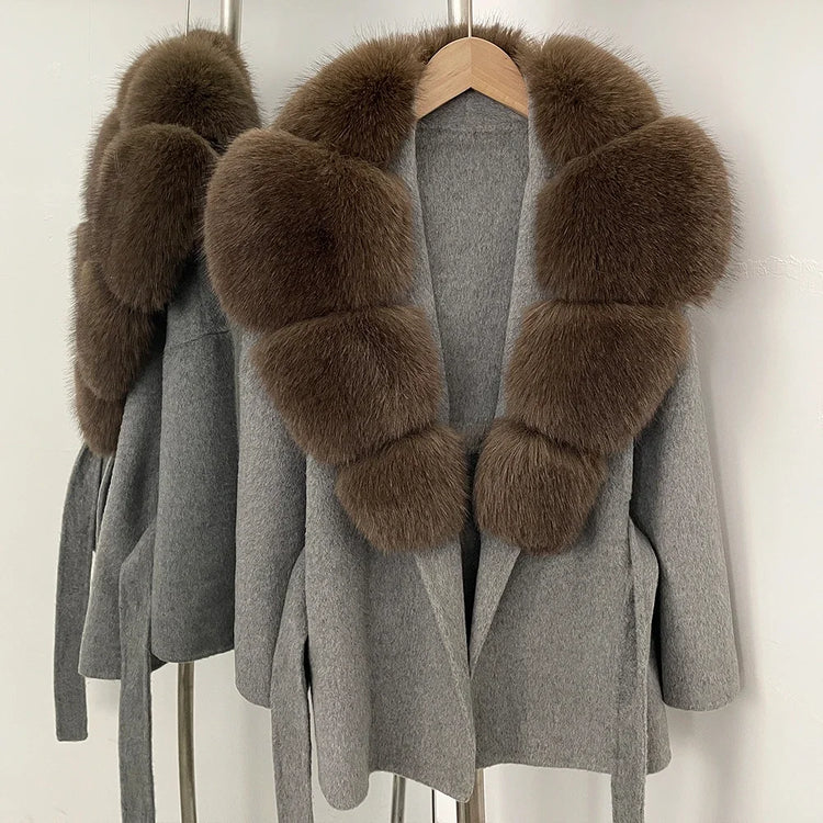 Fur Coat Eco-friendly Winter Clothes Woman Jacket with Fur Korean Reviews Many Clothes Outer Coat Ladies Outerwears Faux Fur
