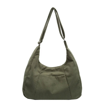 New Large Capacity Casual Crossbody Bag Simple Artistic Commuter Student Single Shoulder Bag Outdoor Leisure Women's Tote Bag PlatiNum