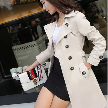 Xiaoxiangfeng Jacket Women2026Spring Autumn Winter New Fashion Windbreaker British Style Long Trench Coat Loose Female Outerwear