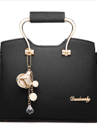 Yogodlns Luxury Pendant Handbag For Women PU Leather Tassel Shuolder Bag Designer Handle Bag Brand Shopping Mommy Shoudler Bag PlatiNum