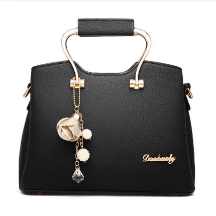 Yogodlns Luxury Pendant Handbag For Women PU Leather Tassel Shuolder Bag Designer Handle Bag Brand Shopping Mommy Shoudler Bag PlatiNum