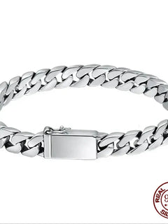 100% S925 Collana in argento sterling Bracciale Punk S925 Gioielli in argento Non sbiadisce mai Carr