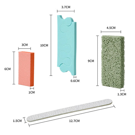 400 Sets/Case Disposable New Sharper Pumice Pedicure Kits Manicue Tools Sand File Buffer Sponge Block 4 In 1 Nail Sets