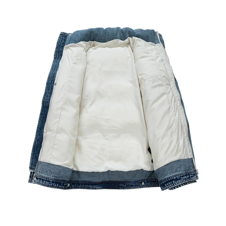 2025 Autumn and Winter New Down Jacket Fashionable Thickened Short Hooded Bakery Jacket for Men