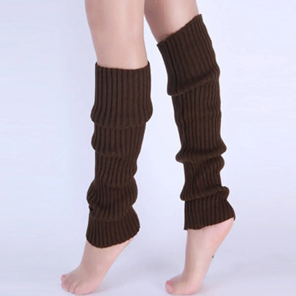 Scaldamuscoli classici in maglia Calzini scaldamuscoli al ginocchio in maglia a costine Calze da donna Calzini alti al ginocchio lavorati a maglia per il massimo comfort
