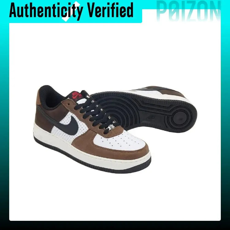 Nike Air Force 1 Skate Shoes Unisex Low-top Brown/White/Black HJ4323-100