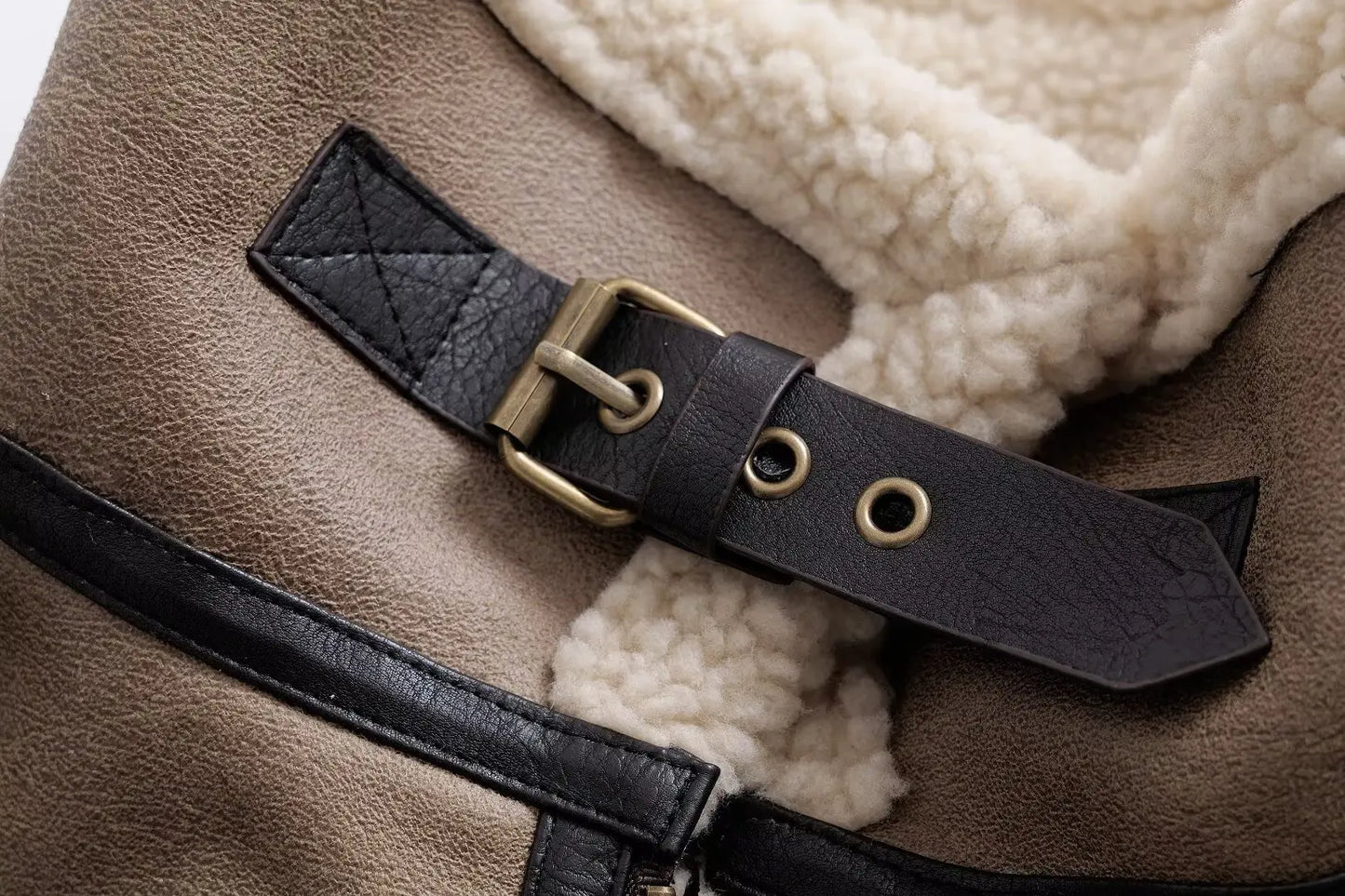 KONDALA Fall Winter Fleece Stand-up Jacket Women's Casual Thickened Warm Zipper Coat 2025 Fashion Retro Motorcycle Style Jacket