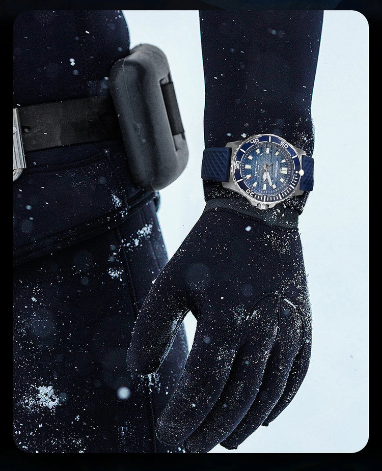 NORTH EDGE NEW Design ABYSS Solar Powered Dive Quartz Wristwatch 200M Waterproof Sports Diving Watch 316L Soft Strap Men Watches