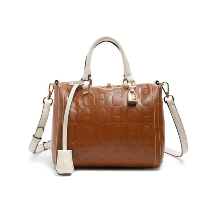 CH Autumn/Winter Christmas Fashion PU Material Lock Lock Design Women's Crossbody Bag 2025 Designer New Handbag Trendy Brand PlatiNum