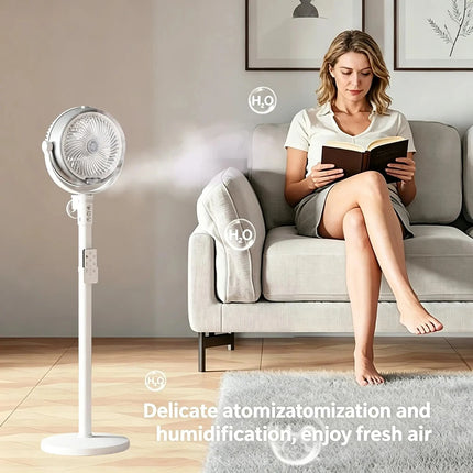 3 in 1 telecomando intelligente umidificatore ventilatore da pavimento ventila circolatore piedistallo supporto ventilatore regolabile in altezza 4 velocità condizionatore d'aria