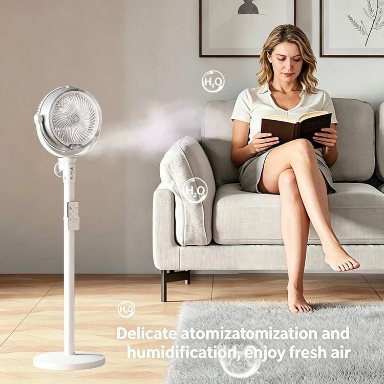 3 in 1 telecomando intelligente umidificatore ventilatore da pavimento ventila circolatore piedistallo supporto ventilatore regolabile in altezza 4 velocità condizionatore d'aria
