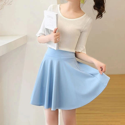 Moda donna estate nuovo stile versione coreana gonna sportiva corsa danza quadrata studente elegante tendenza gonna a trapezio a vita alta